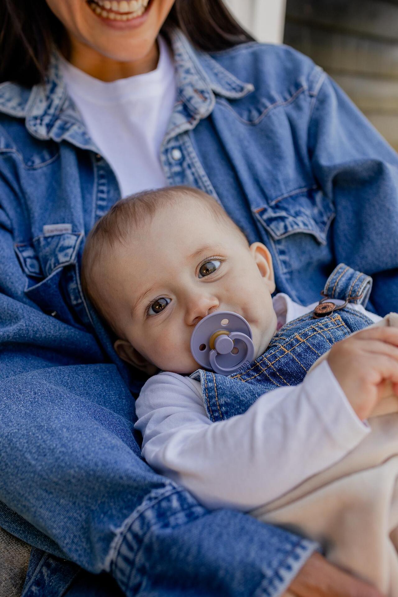Colour Каучуков Биберон 1 Бр. (6 18 М.) Steel Blue Bibs