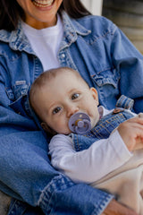 Colour Каучуков Биберон 1 Бр. (6 18 М.) Steel Blue Bibs