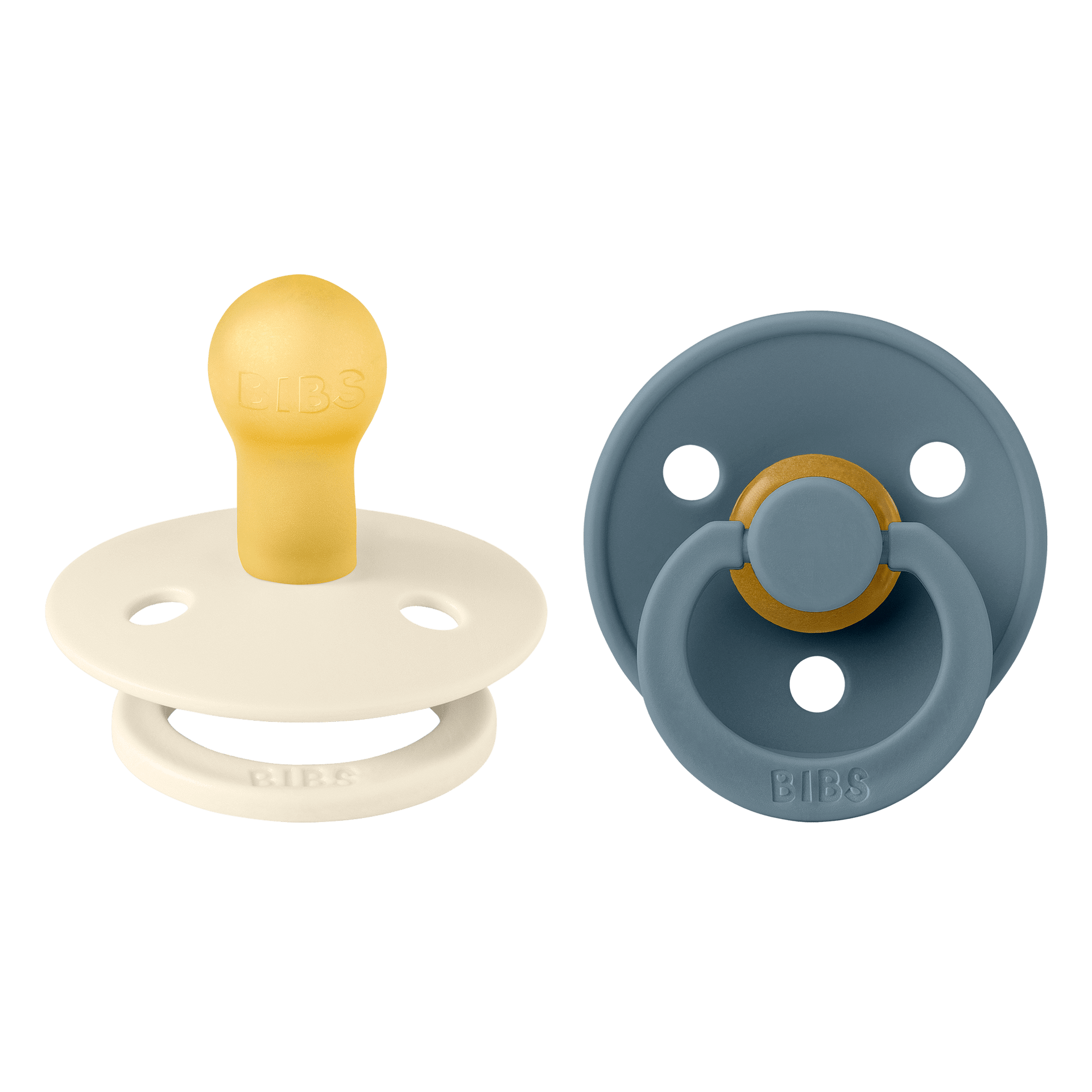 Colour Каучуков Биберон 2 Бр. (0 6 М.) Ivory Petrol 110367 Bibs