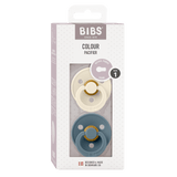 Colour Каучуков Биберон 2 Бр. (0 6 М.) Ivory Petrol 110367 Bibs