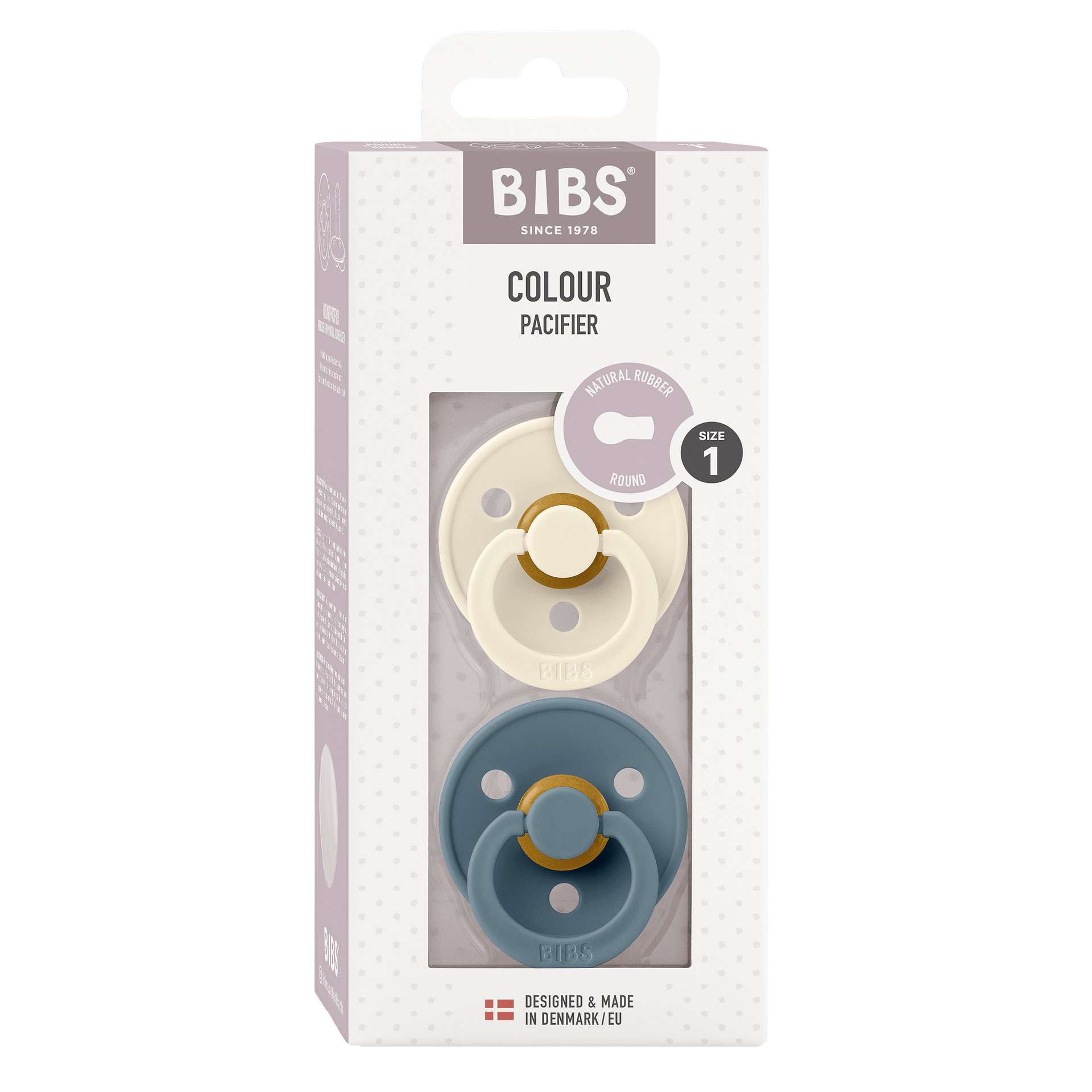Colour Каучуков Биберон 2 Бр. (0 6 М.) Ivory Petrol 110367 Bibs