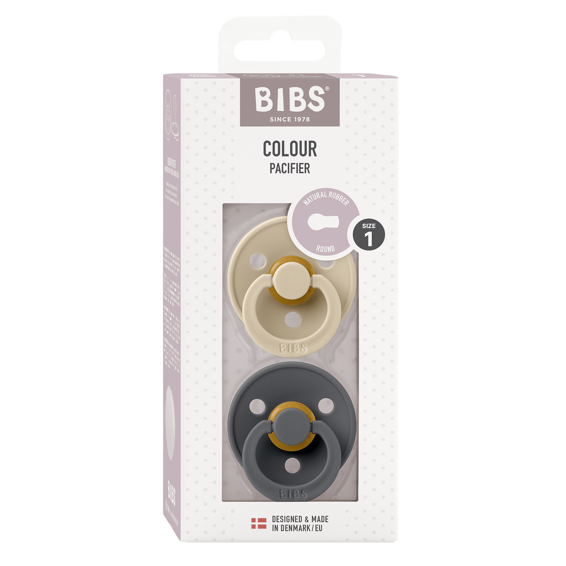 Colour Каучуков Биберон 2 Бр. (0 6 М.) Vanilla Iron Bibs