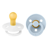 Colour Каучуков Биберон 2 Бр. (0 6 М.) White Baby Blue Bibs