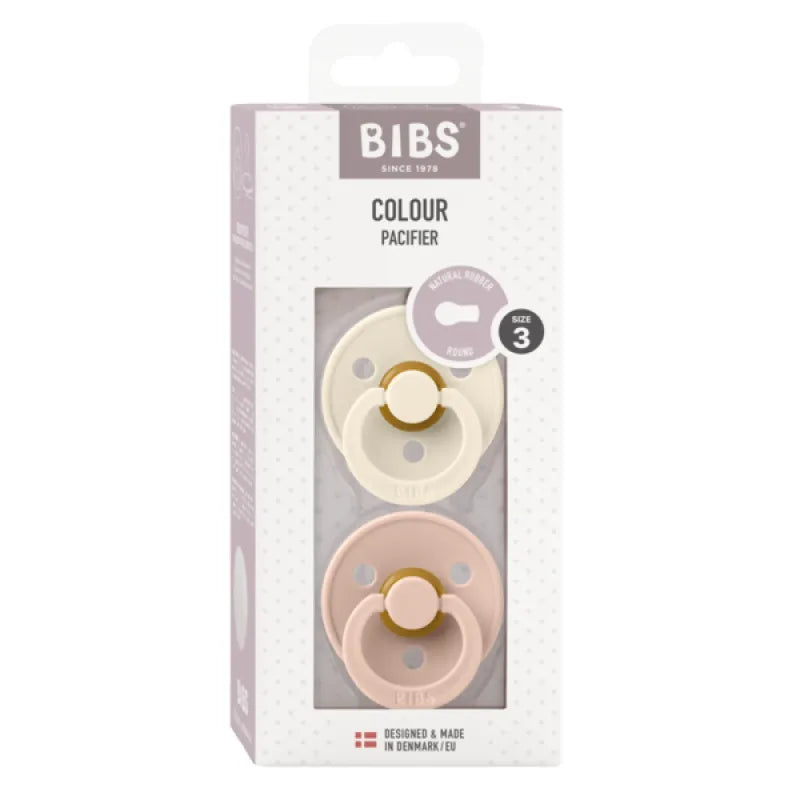 Colour Каучуков Биберон 2 Бр. (18+ М.) Ivory Blush Bibs