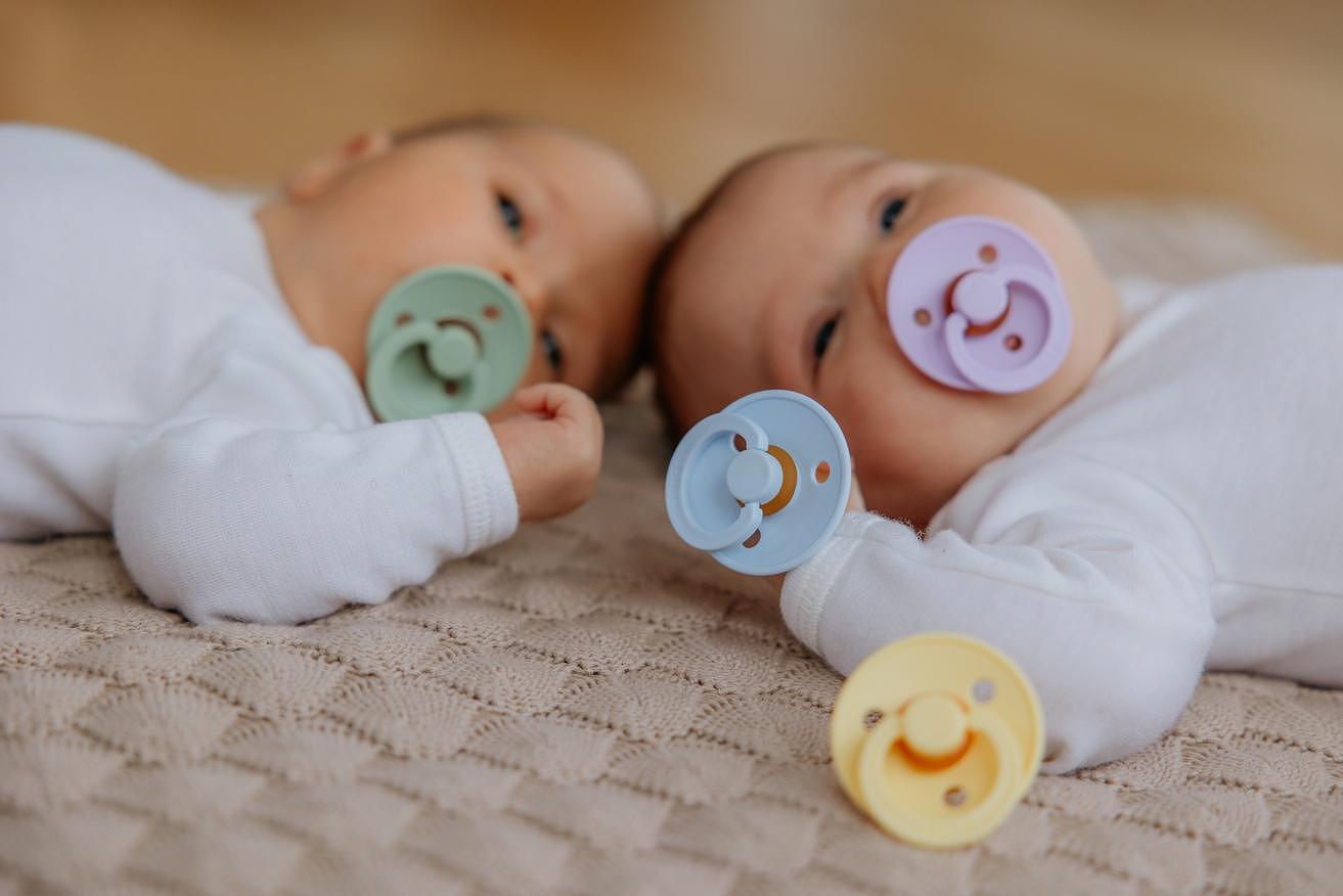 Colour Каучуков Биберон 2 Бр. (6 18 М.) Sky Blue Baby Blue Bibs