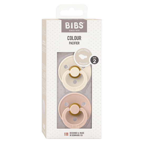Colour Каучуков Биберон Anatomical 2 Бр. (6 18 М.) Ivory Blush Bibs