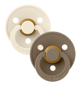 Colour Каучуков Биберон Round 2 Бр. (0 6 М.) Ivory Dark Oak 110358 Bibs