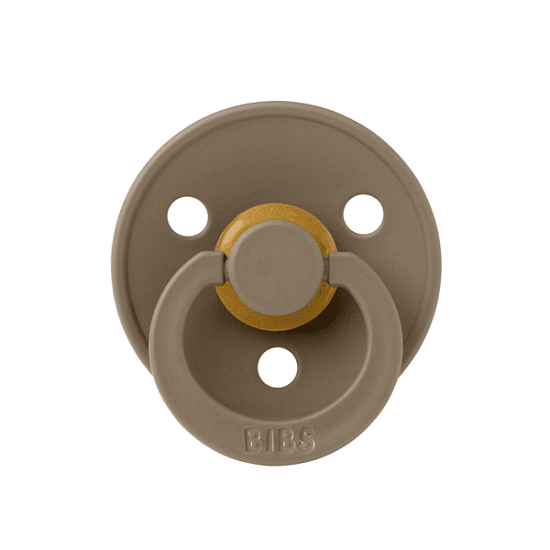 Colour Каучуков Биберон Round 2 Бр. (0 6 М.) Ivory Dark Oak 110358 Bibs
