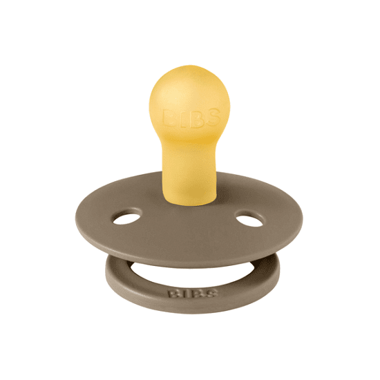 Colour Каучуков Биберон Round 2 Бр. (0 6 М.) Ivory Dark Oak 110358 Bibs