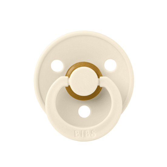 Colour Каучуков Биберон Round 2 Бр. (0 6 М.) Ivory Dark Oak 110358 Bibs