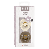 Colour Каучуков Биберон Round 2 Бр. (0 6 М.) Ivory Dark Oak 110358 Bibs