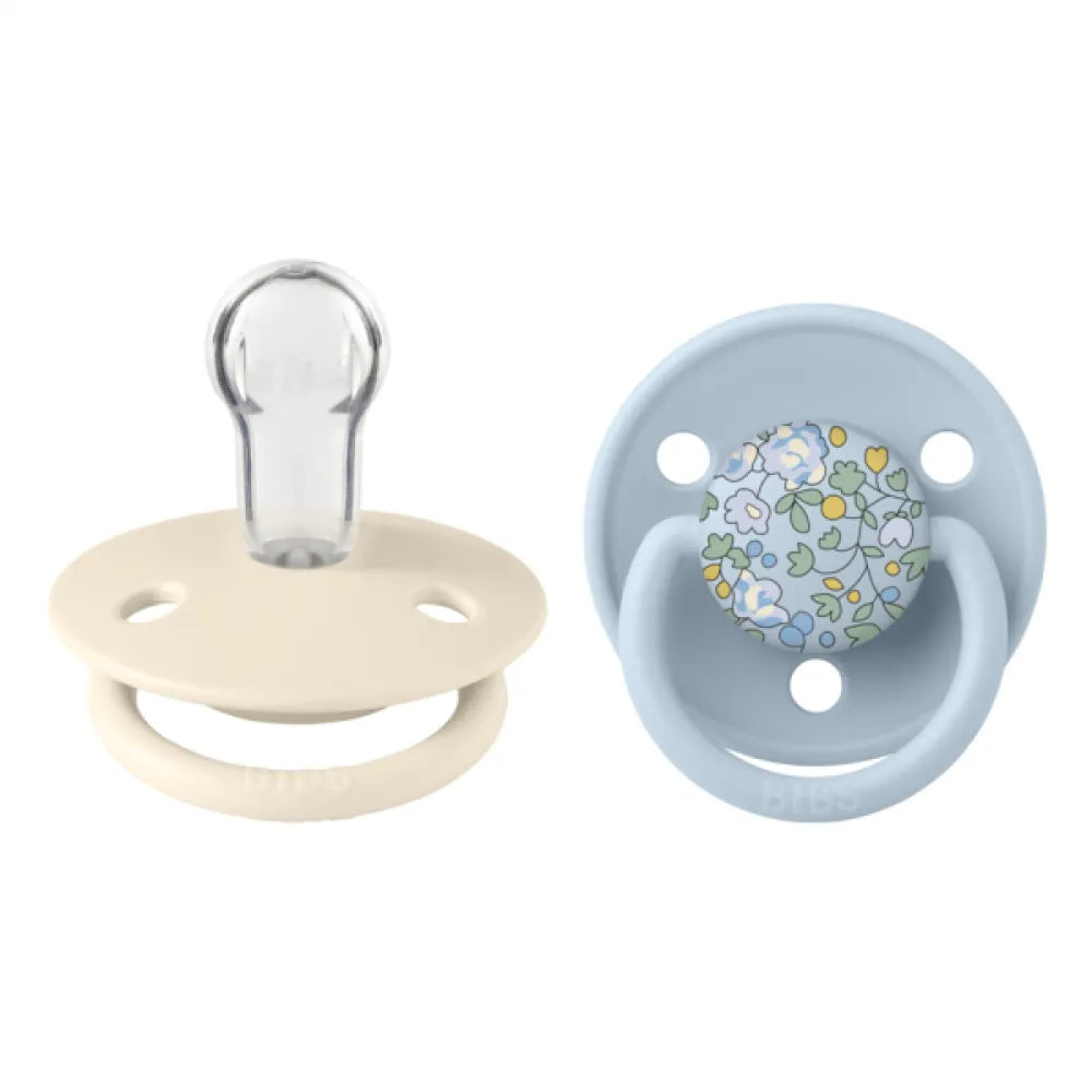 Colour X Liberty De Lux Силиконов Биберон 2 Бр. Универсален(0 3 Г.) Eloise Baby Blue Mix Bibs