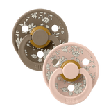 Colour X Liberty Kaucsuk Cumi 2 db (0-6 Hó) Capel Blush Mix Bibs