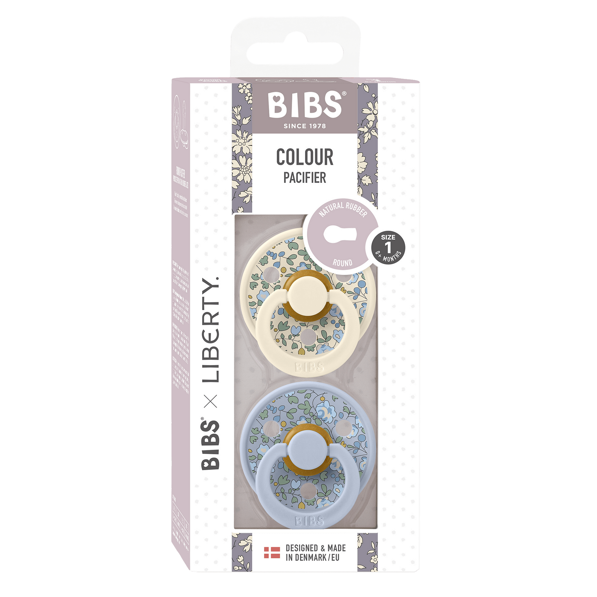 Colour X Liberty Gumi Cumi 2 db (0-6 hónap) Eloise Dusty Blue Mix Bibs