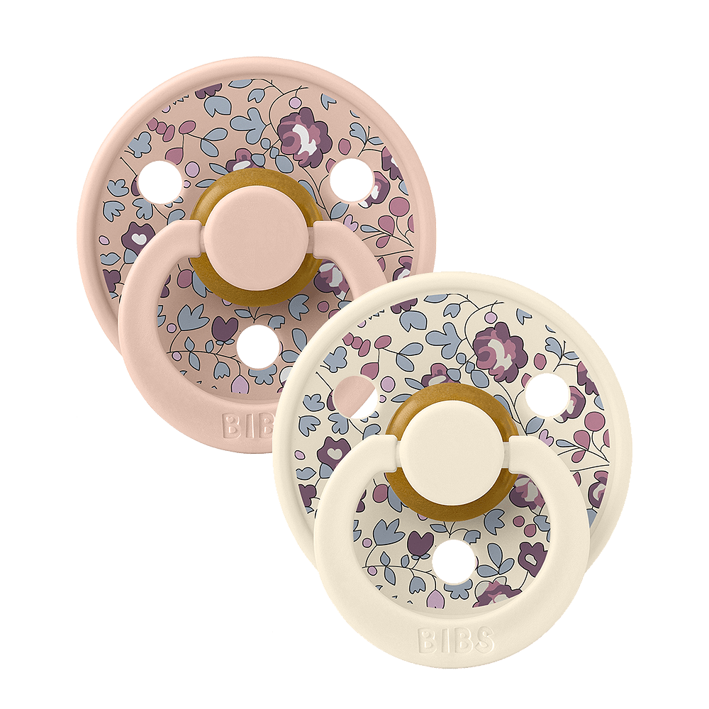 Colour X Liberty Kaucsuk Cumi 2 db. (6-18 hó) Eloise Blush Mix Bibs