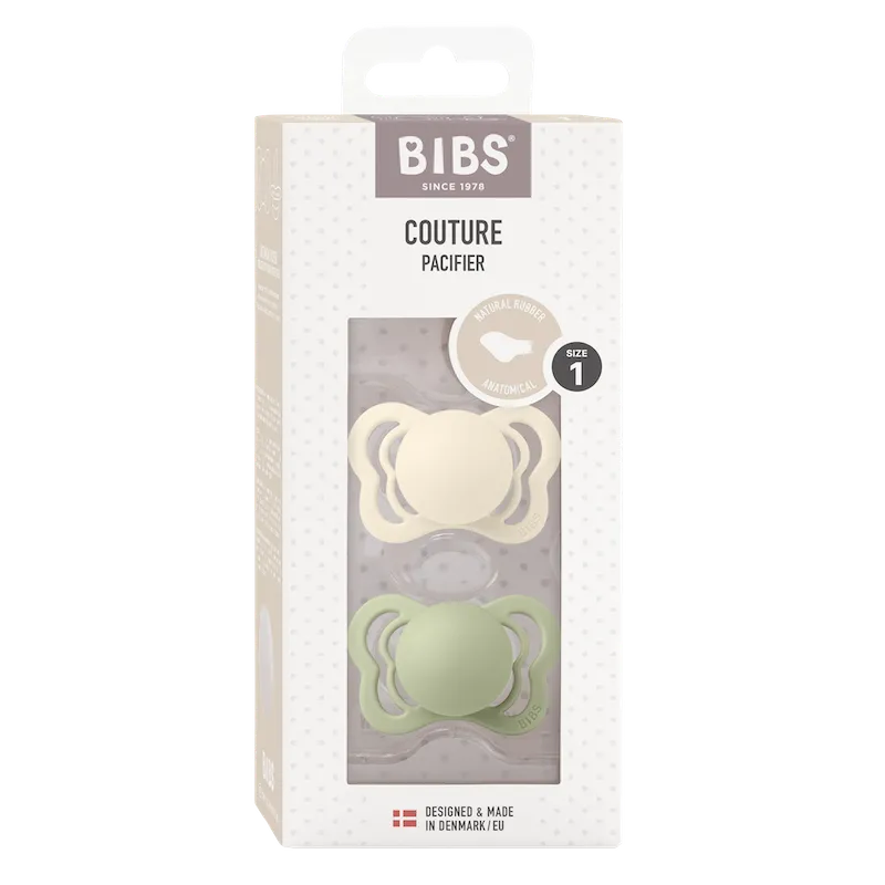 Couture gumi cumi 2 db (0-6 hó) Ivory Sage Bibs