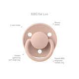 De Lux Каучуков Биберон 1 Бр. (0 6 М.) Dusky Lilac Bibs
