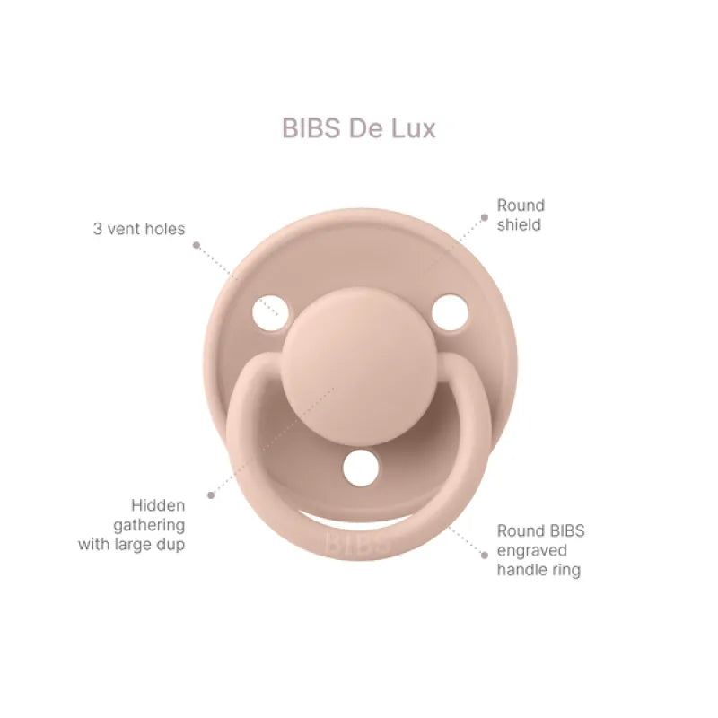 De Lux Каучуков Биберон 1 Бр. (0 6 М.) Dusky Lilac Bibs