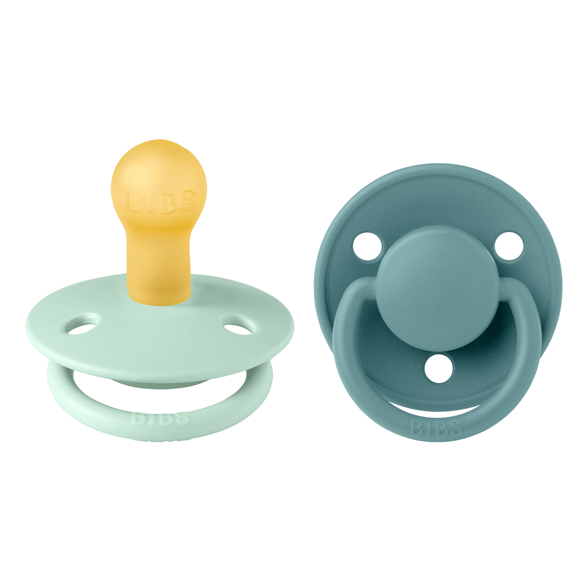 De Lux Каучуков Биберон 2 Бр. (0 6 М.) Nordic Mint Island Sea Bibs