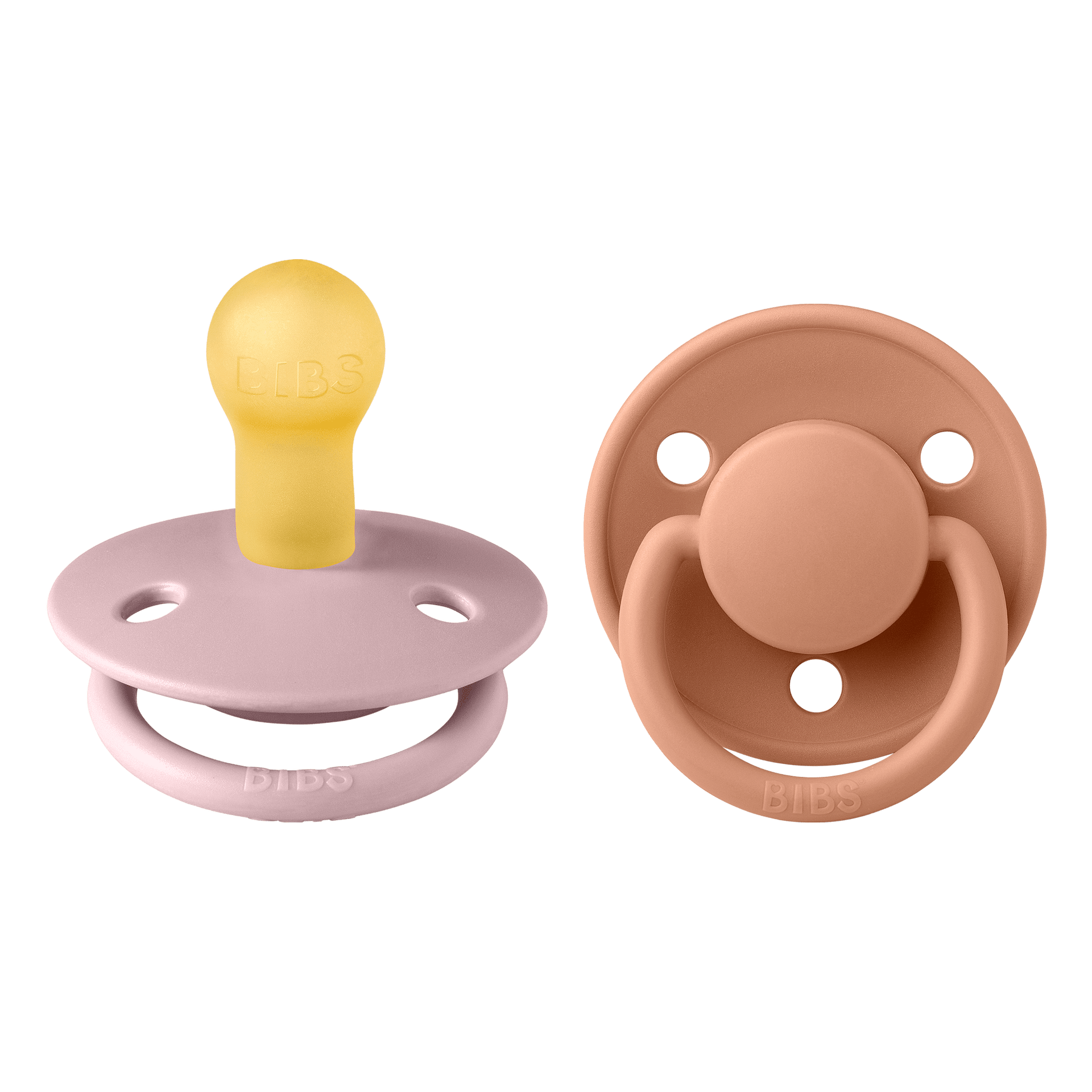 De Lux Каучуков Биберон 2 Бр. (0 6 М.) Pink Plum Peach Bibs