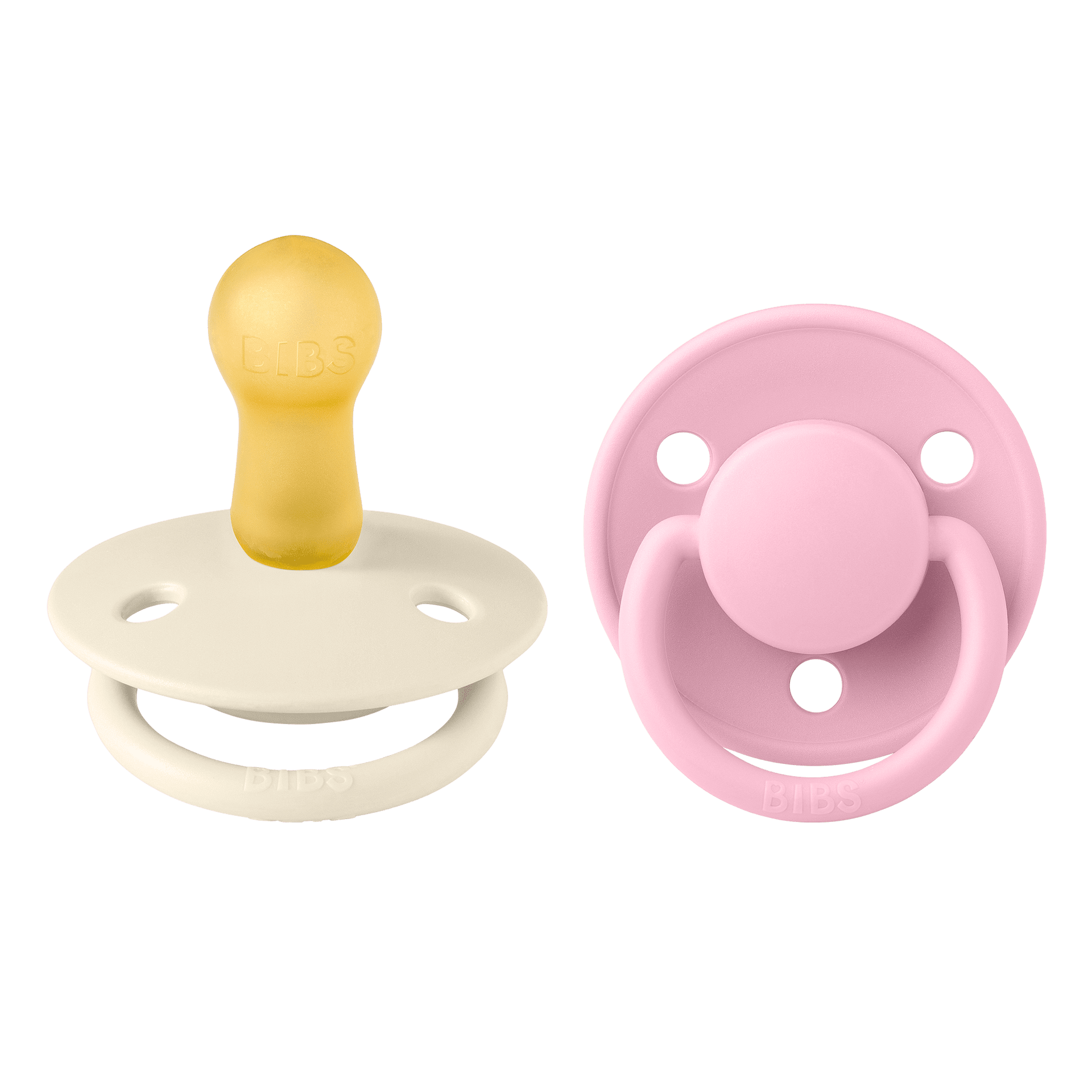 De Lux Каучуков Биберон 2 Бр. (6 18 М.) Ivory Baby Pink Bibs