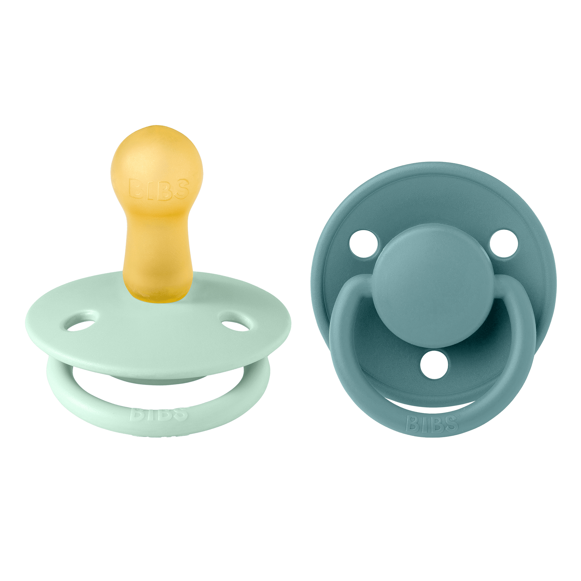 De Lux Kaucsuk Cumi 2 db. (6-18 hó.) Nordic Mint Island Sea Bibs