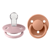 De Lux Силиконов Биберон 2 Бр. (0 3 Г.) Pink Plum Peach Bibs