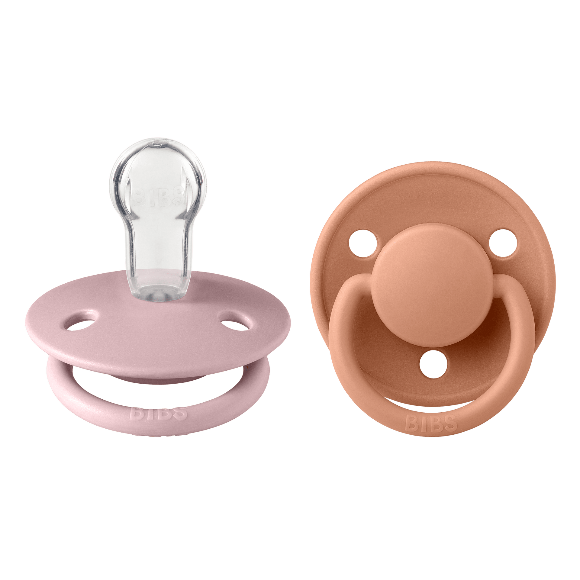 De Lux Силиконов Биберон 2 Бр. (0 3 Г.) Pink Plum Peach Bibs