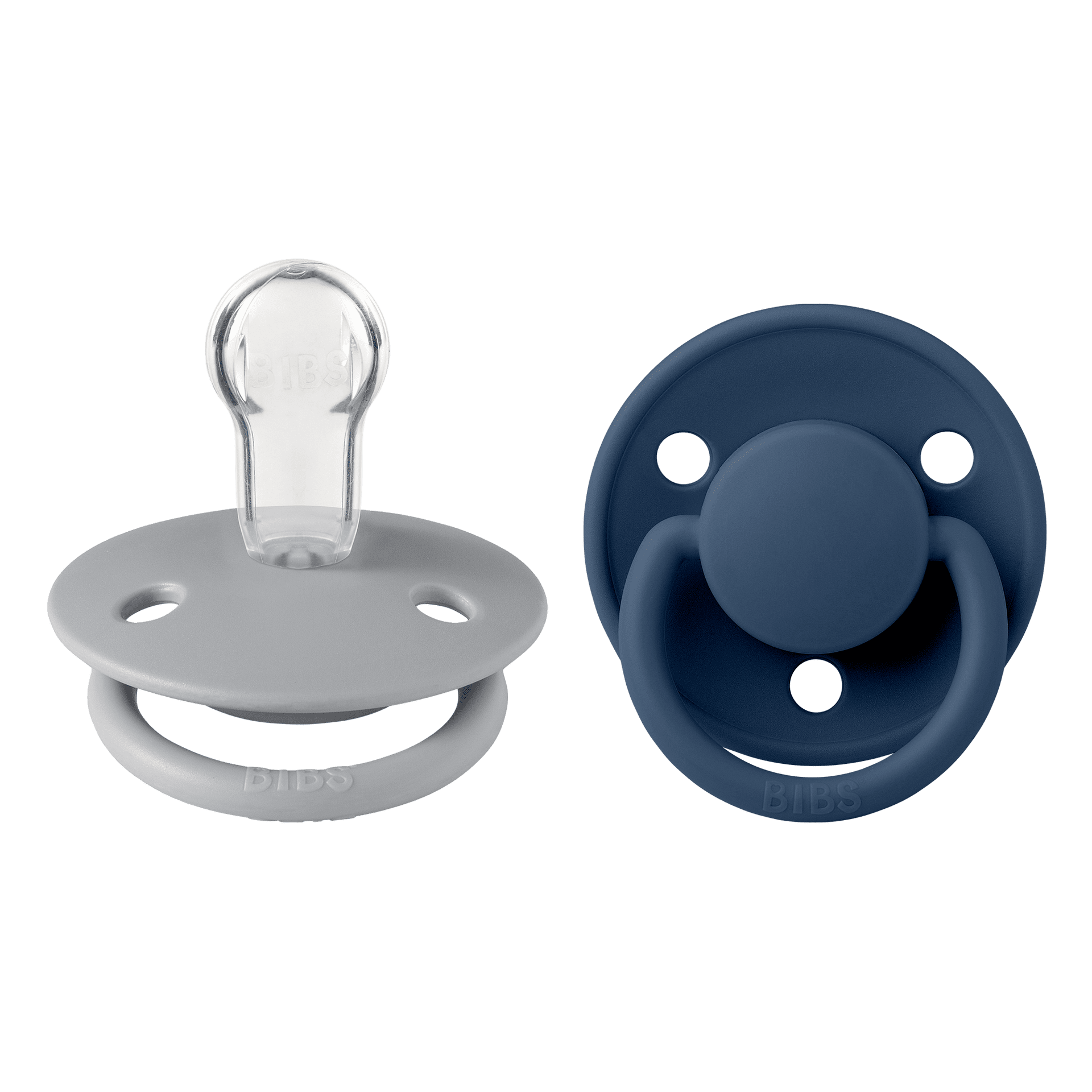 De Lux Szilikon Cumi 2 db (0-3 év) Cloud Steel Blue Bibs