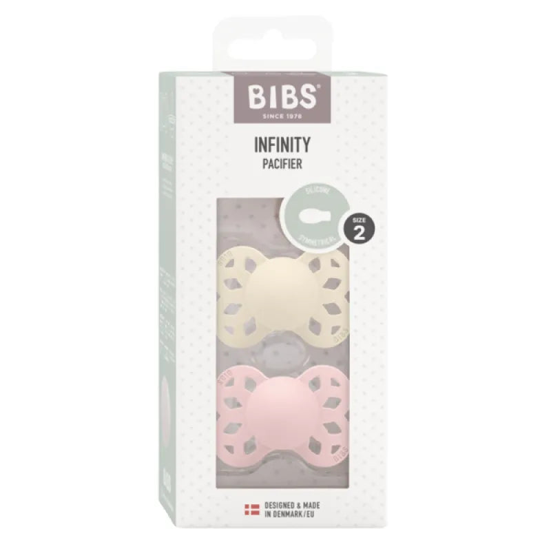 Infinity Силиконов Биберон Symmetrical 2 Бр. (6 18 М.) Ivory Blossom Bibs