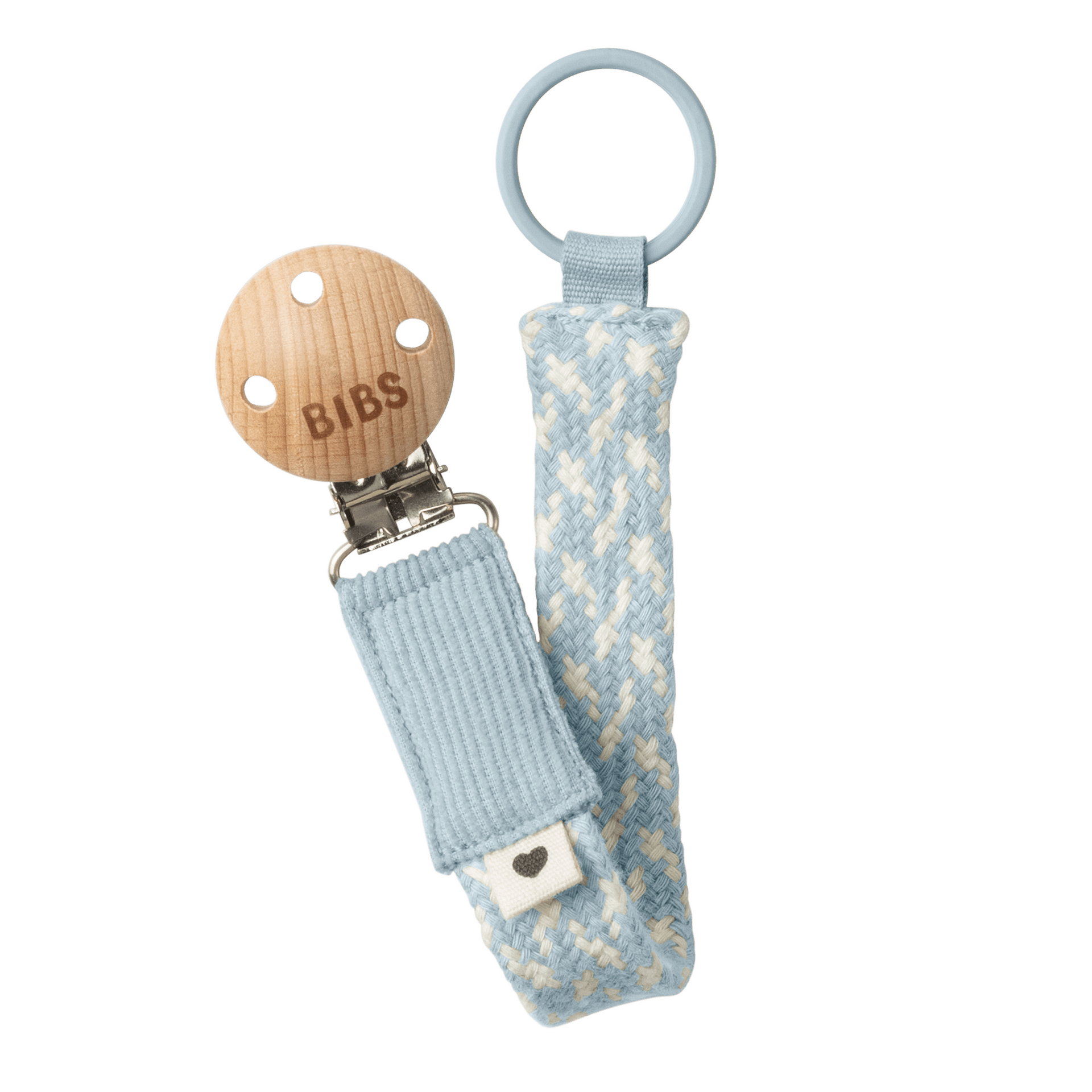 Клипс За Залъгалка Paci Braid Baby Blue Ivory Bibs