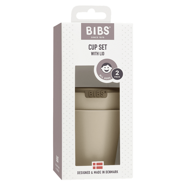 Bibs Vanília cumisüveg szett kupakkal, 2 db