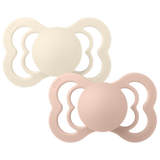 Supreme Szilikon Cumi 2 db (0-6 hó) Ivory Blush Bibs