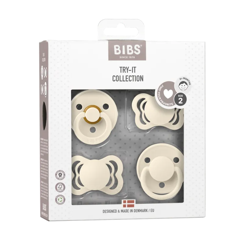 Try It Collection Биберони Силикон Каучук 4 Бр. (6 18м) Ivory Bibs