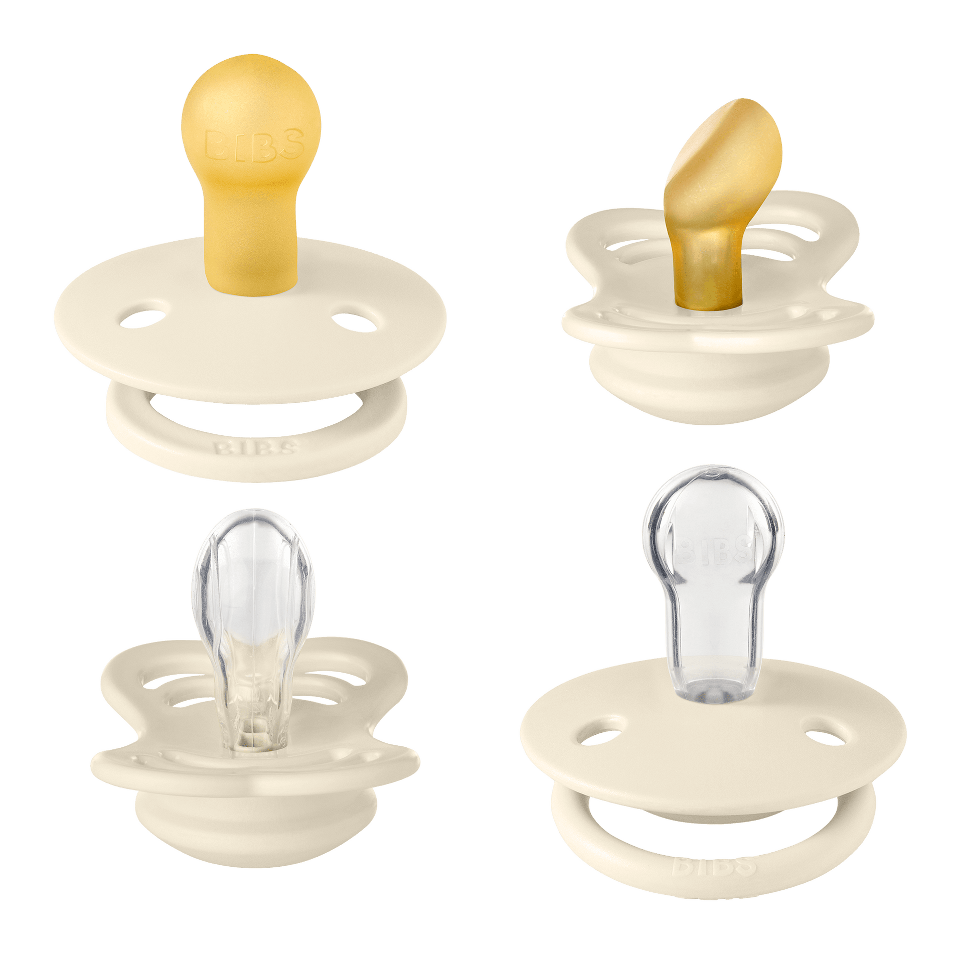 Try It Collection Биберони Силикон Каучук 4 Бр. Ivory Bibs