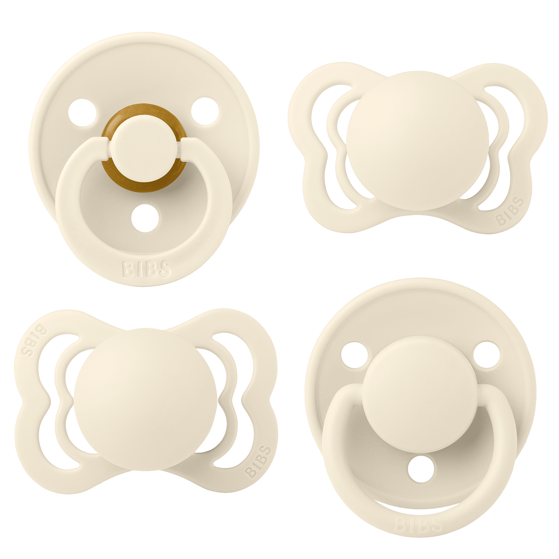 Try It Collection Биберони Силикон Каучук 4 Бр. Ivory Bibs