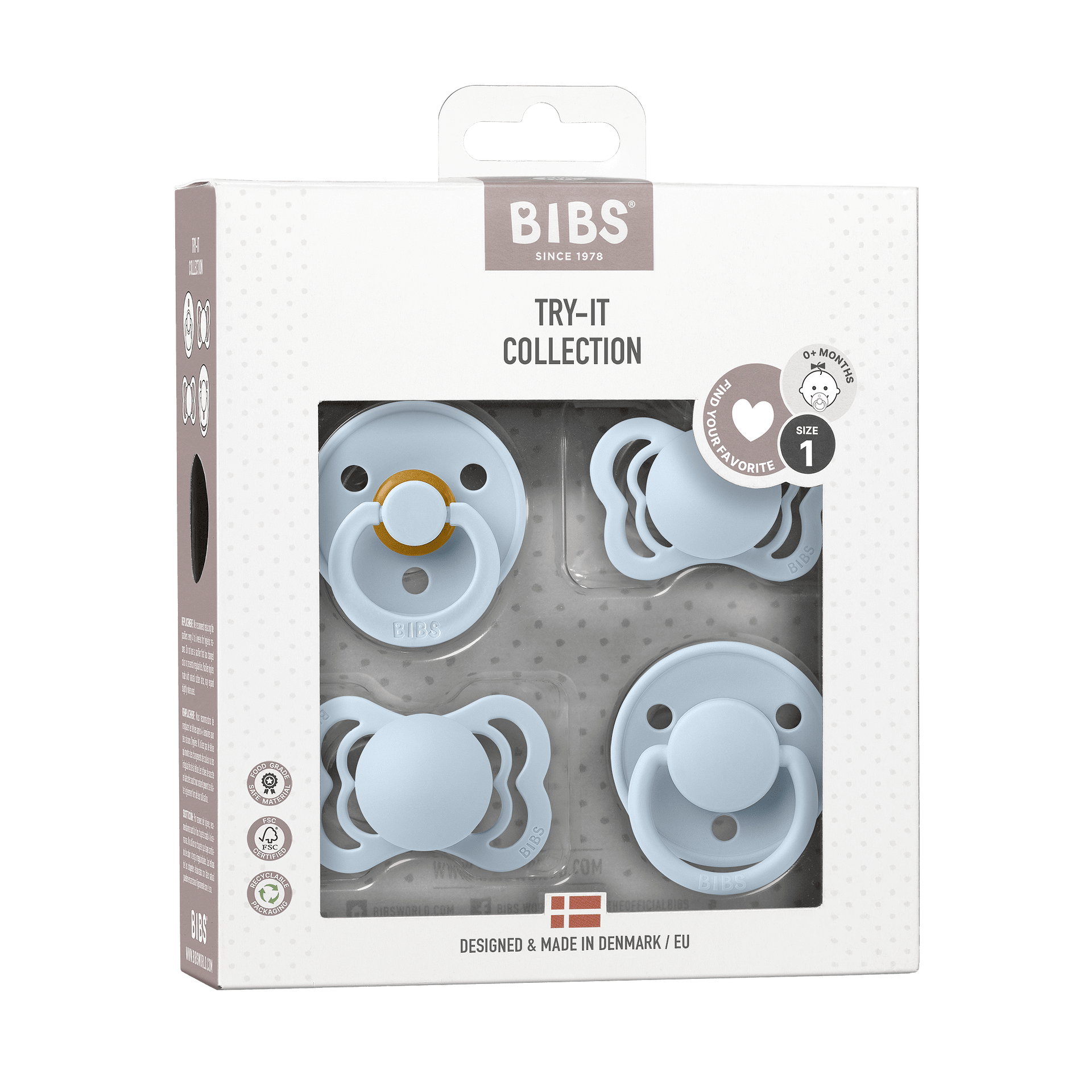 Try It Collection Биберони Силикон Каучук 4 Бр. Baby Blue Bibs