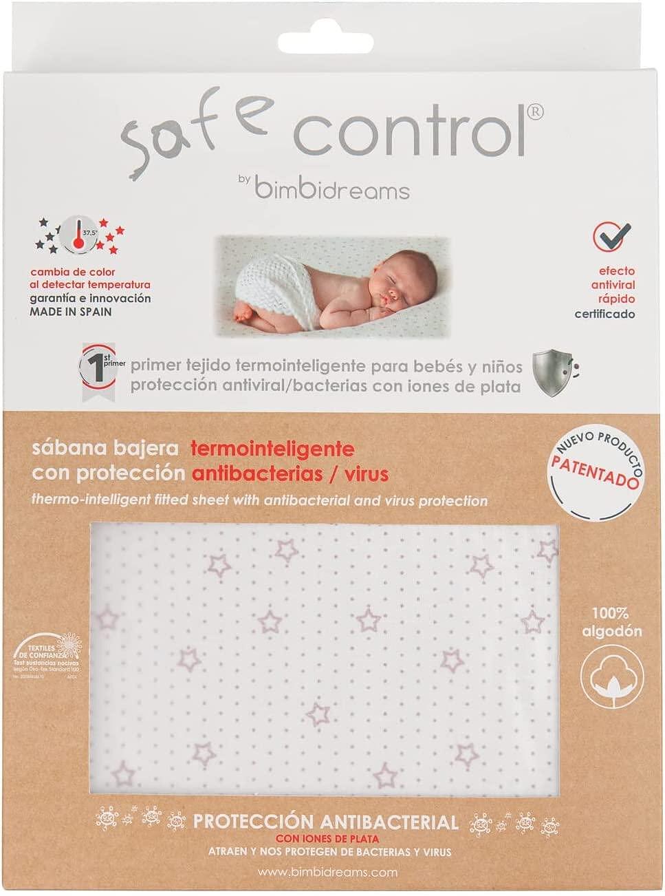 Бебешки Антибактериален Термо Интелигентен Долен Чаршаф Safe Control 60 120 См. Bimbidreams