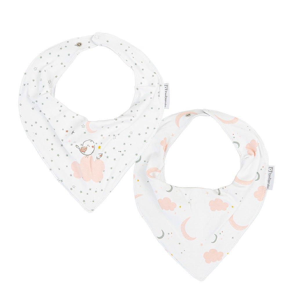Комплект Бебешки Лигавник Бандана 2 Бр. Pajarito Pink Bimbidreams