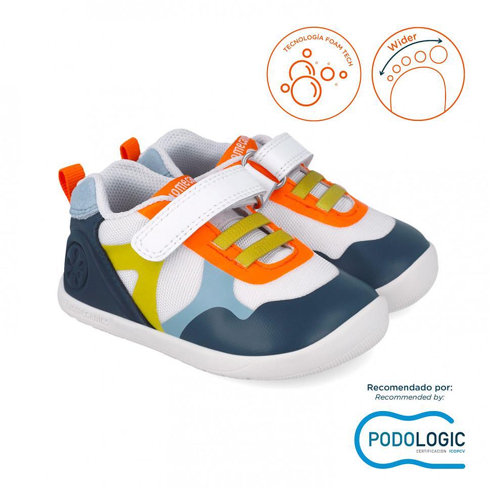 Обувки За Прохождане №19 24 Zapato Sport Blanco Y Ocean Regilla Biomecanics