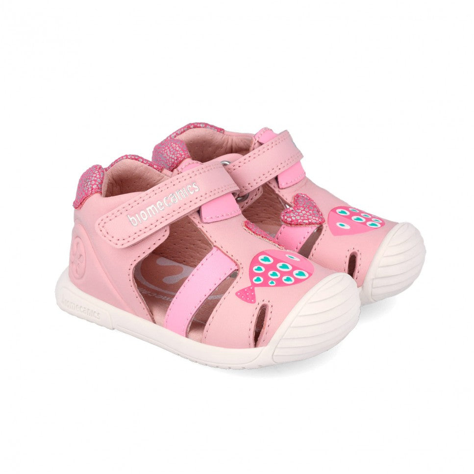 Сандали За Прохождане №19 23 Sandalia Peces Sauvage Rosa Biomecanics