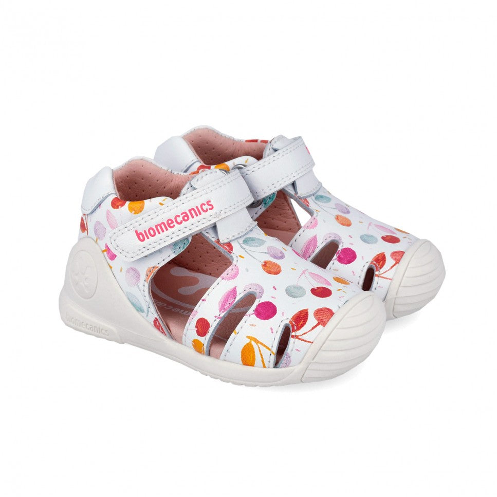 Сандали За Прохождане №19 24 Sandalia Estampada Napa Blanco Biomecanics