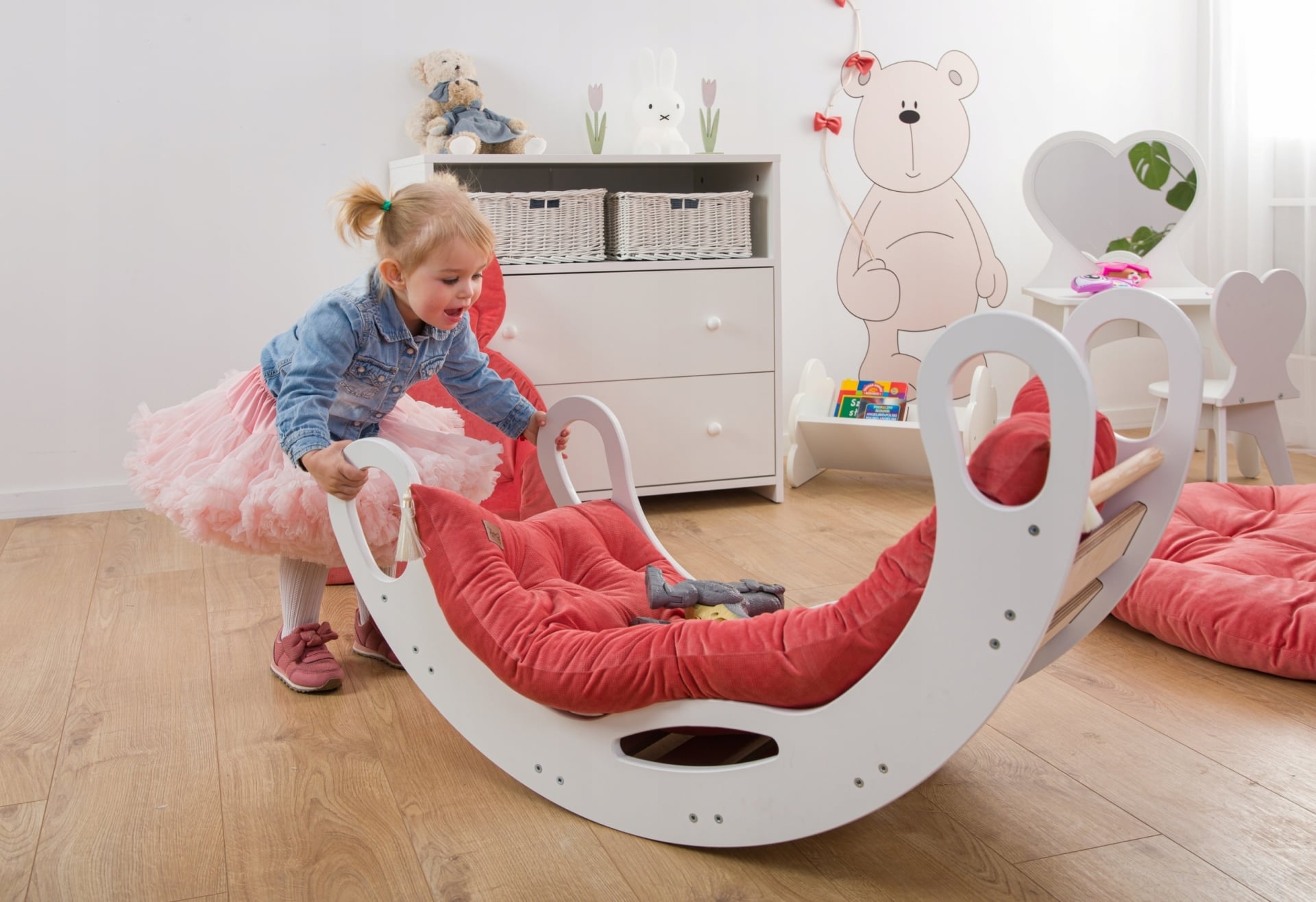 Детска Кошара Moon С Чекмедже 60 120см+матрак Сив Baby