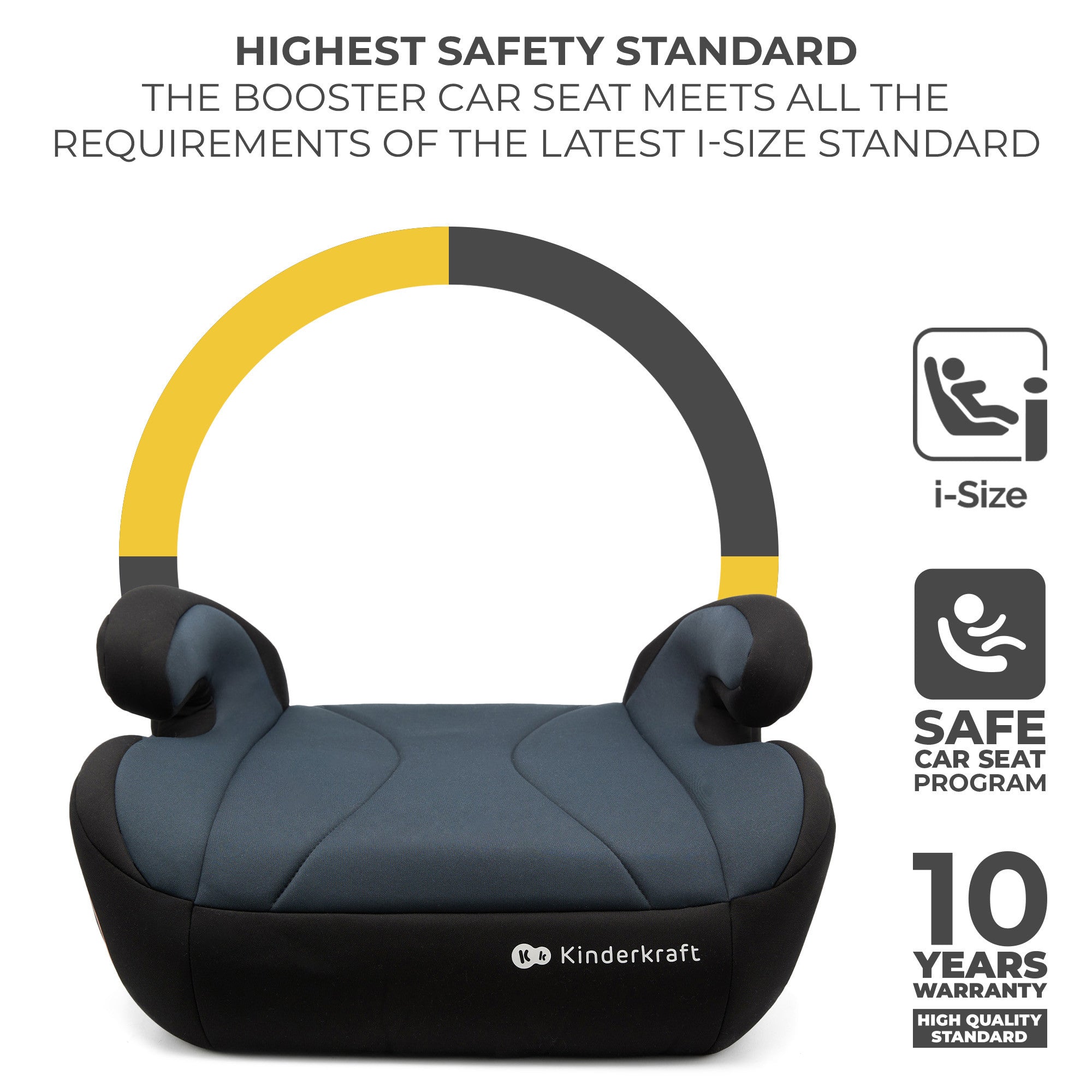 Бустерна Седалка Kinderkraft I-Boost, Черна --- BebeMama