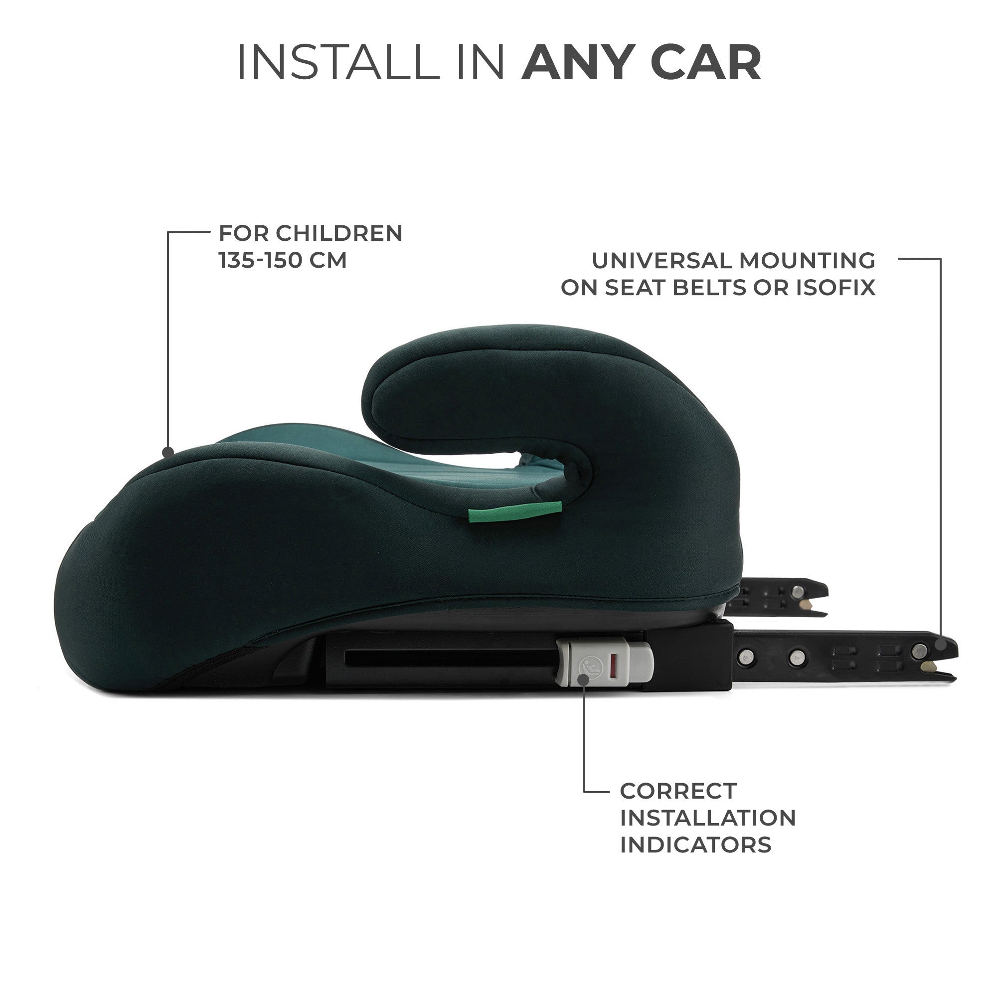 Бустерна Седалка Kinderkraft I-Boost, Зелена --- BebeMama