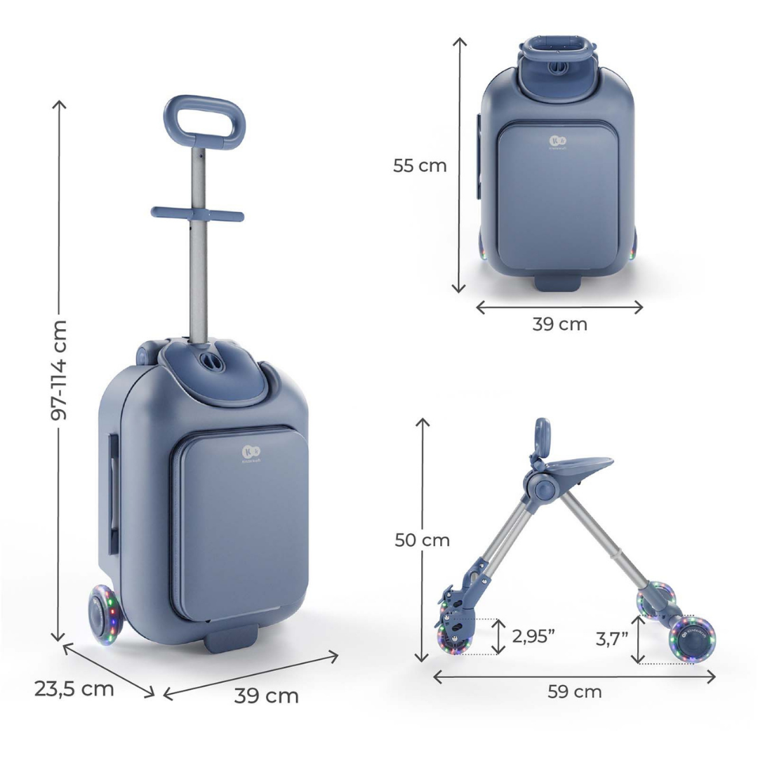 Cabby Куфар Със Седалка Blue Kinderkraft