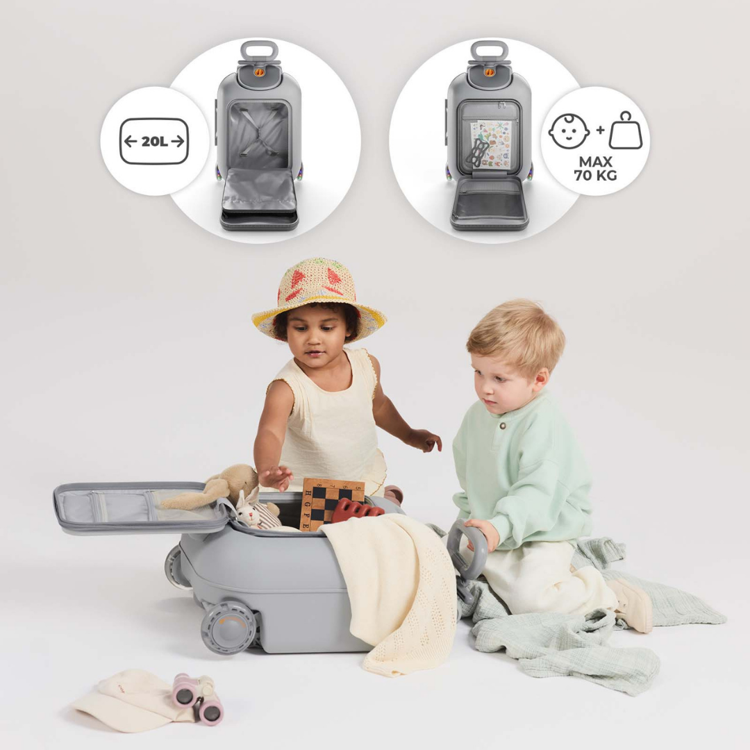 Cabby Куфар Със Седалка Grey Kinderkraft