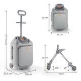 Cabby Куфар Със Седалка Grey Kinderkraft