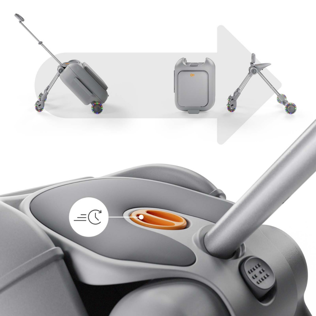 Cabby Куфар Със Седалка Grey Kinderkraft