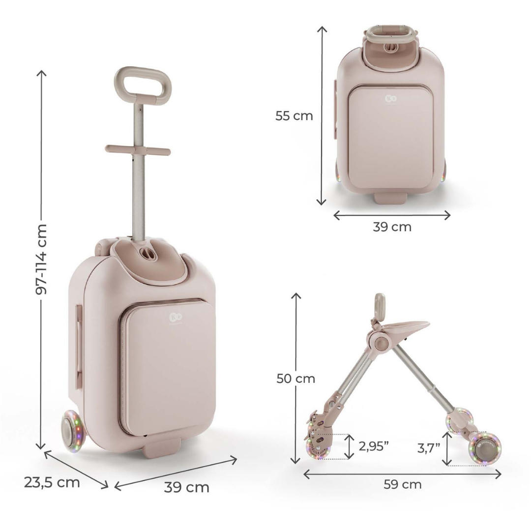 Cabby Куфар Със Седалка Rose Gold Kinderkraft
